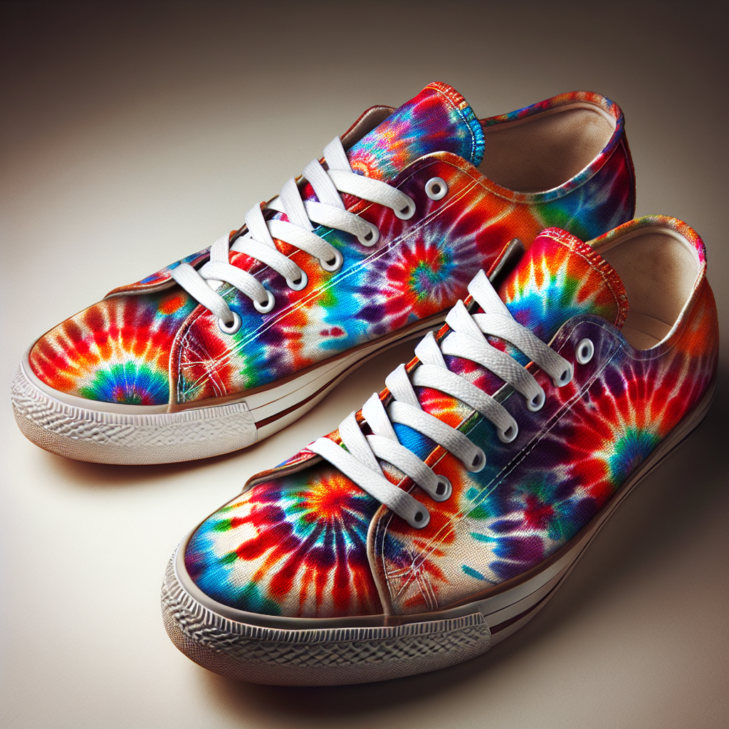 Tworzenie unikalnych wzorów na butach za pomocą techniki tie-dye