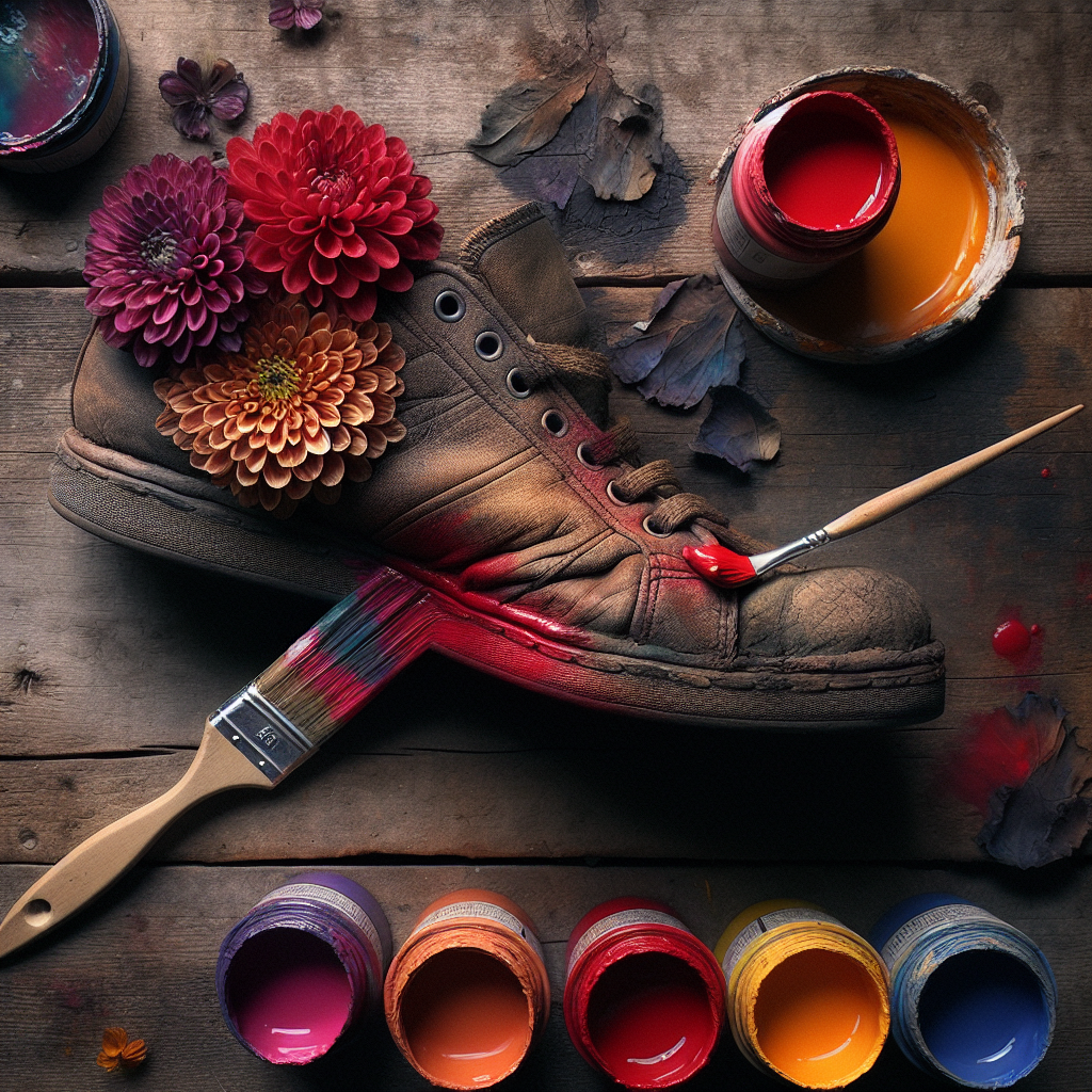 Odświeżanie starych butów za pomocą farby do obuwia DIY
