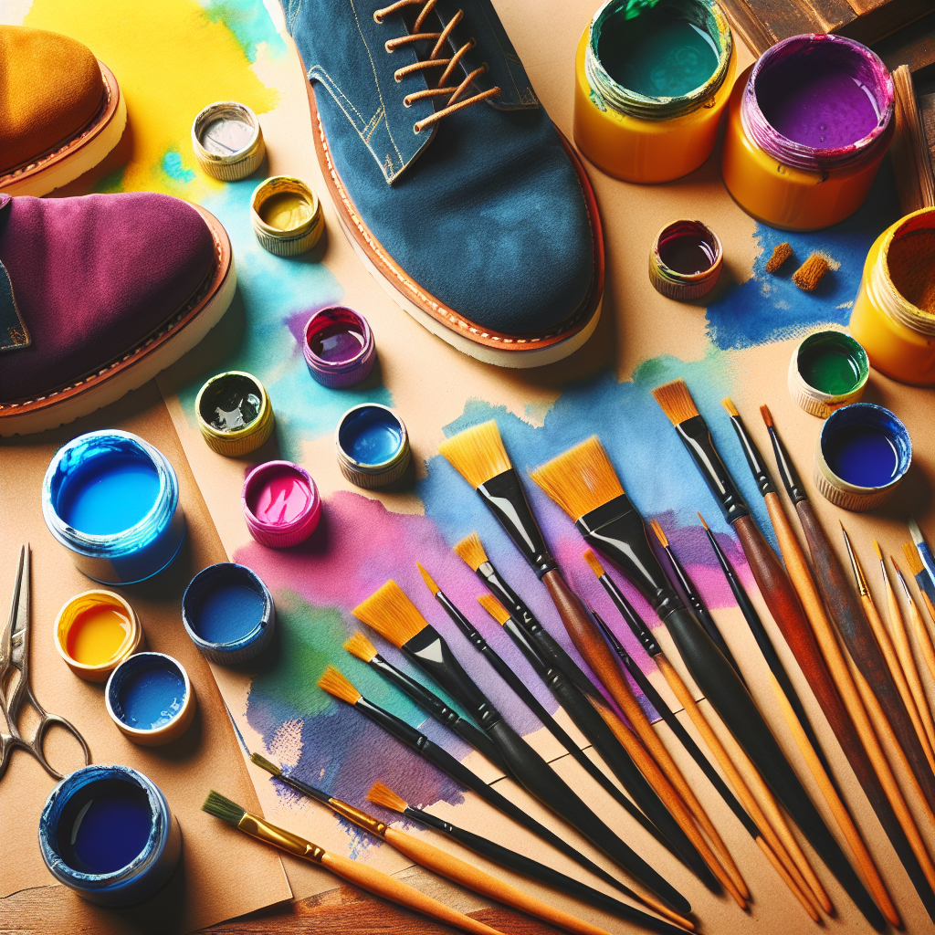 Zamszowe buty DIY malowanie i odświeżanie za pomocą farby do zamszu